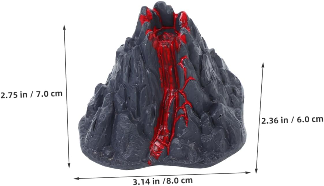 16pcs Miniature Erupting Volcano Model Realistic Plastic Volcano for Science Experiments and Educational Demonstrations for Tabletop Displays and Micro Landscapes