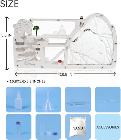 Ant Castle Farm - Live Ant Colony Observation Kit & Science Learning Habitat for Kids