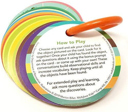MOLLYBEE KIDS Toddler Scavenger Hunt Cards at Home, Toddler Activity, Ages 2, 3, Indoor Scavenger Hunt Game