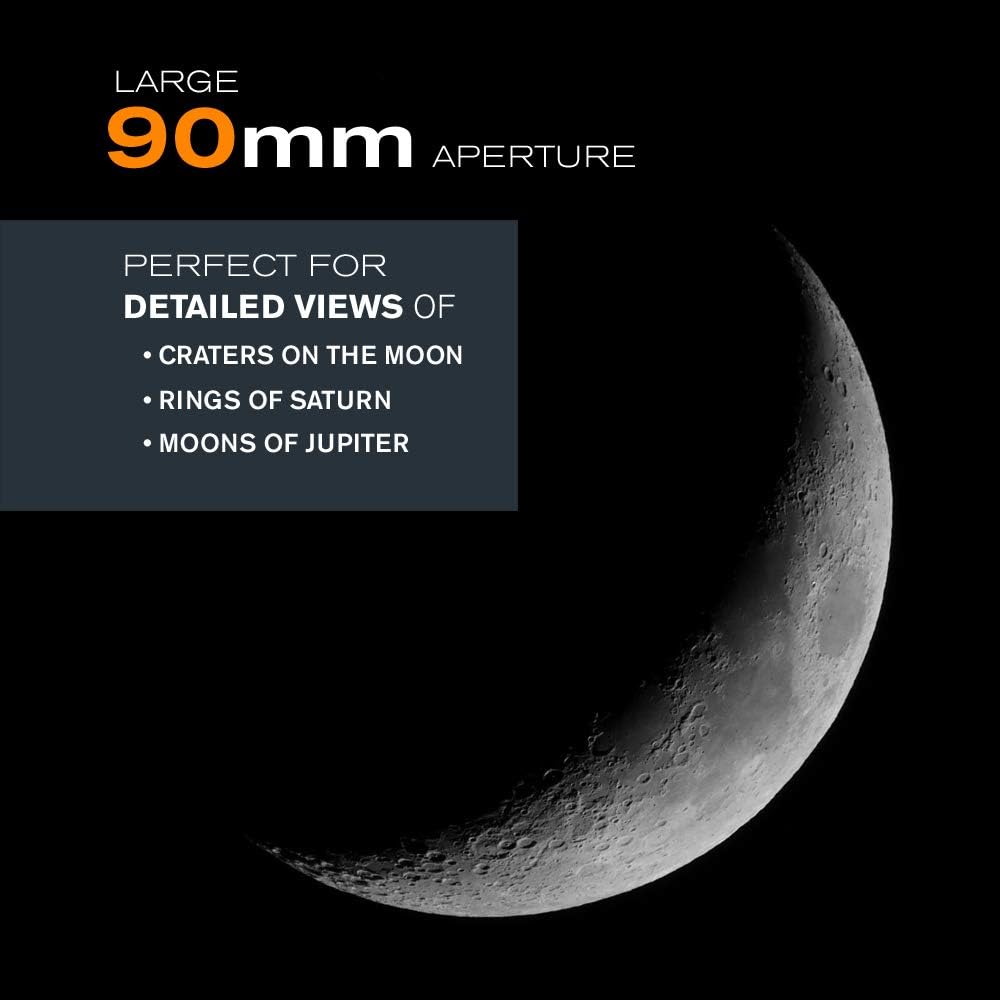 Celestron – AstroMaster 70AZ Telescope – Refractor Telescope – Fully-Coated Glass Optics – Adjustable-Height Tripod – Bonus Astronomy Software Package