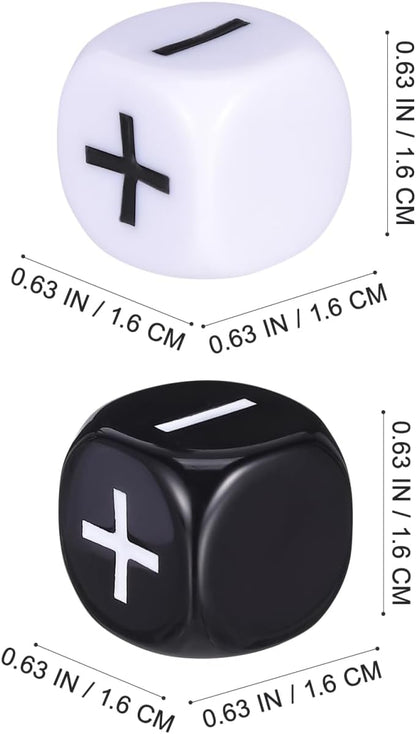 Toyvian Teacher Dice Set Math Operation Calculation Dice Minus Sign Plus Sign Dice Toys for Kids Classroom Teaching Supplies Bar Game Prop 6pcs
