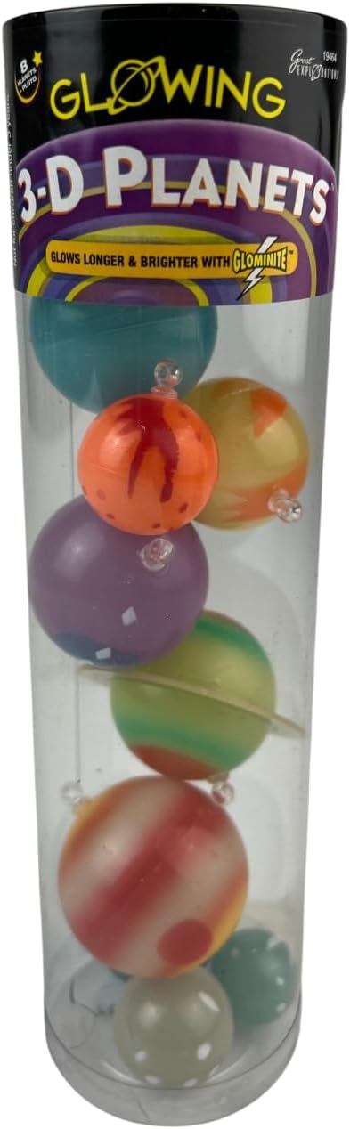 Great Explorations, 3D Glow in the Dark Planets in a Tube, Ages 5 and Up