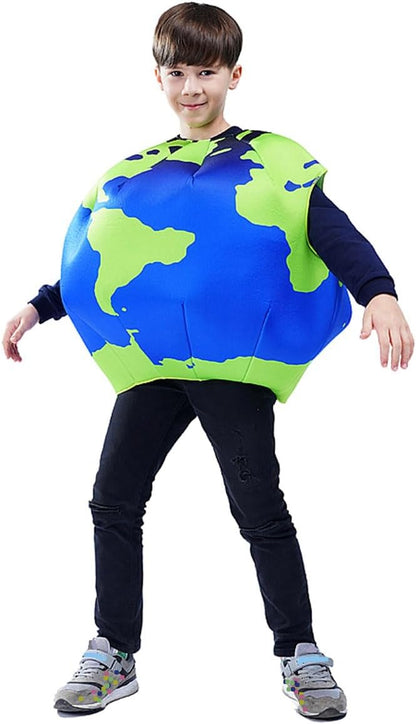 PGOND Earth Globe Costume, Kids Planet Dress Up Outfit, Blue and Green