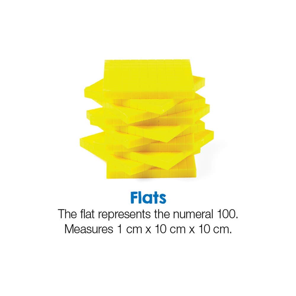 hand2mind Yellow Plastic Base Ten Blocks Flats Set, Place Value Blocks, Counting Cubes for Kids Math, Base Ten Blocks Classroom Set, Math Blocks Kindergarten, Base 10 Math Manipulatives (Set of 10)