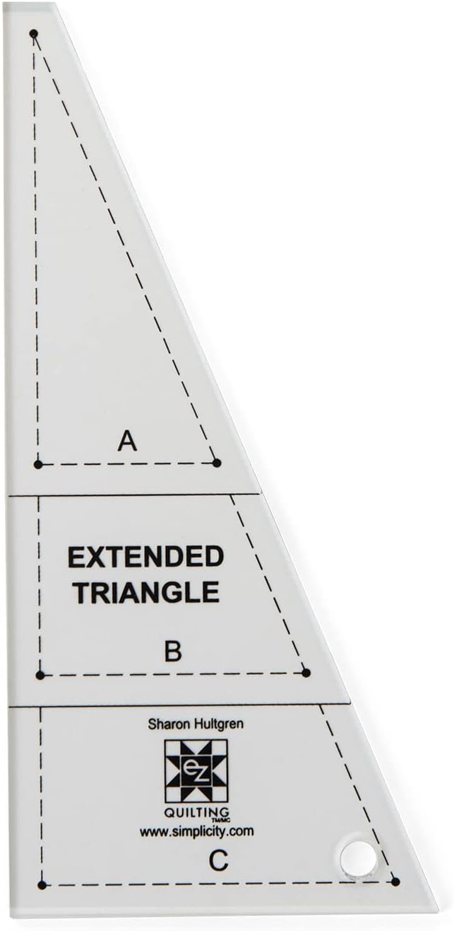 EZ Quilting 8829477 Acrylic Kite Quilting Template Set, Sizes 2.75" x 4.75", 4.25" x 7", and 5.625" x 9.625", 3pcs