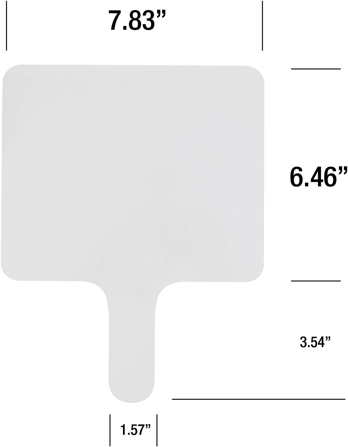 Dry Erase Answer Paddle - White Board, Double Sided Paddles (25 Pack, 7.83 X 6.46 Inches)