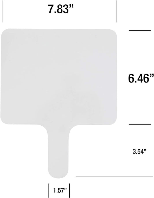 Dry Erase Answer Paddle - White Board, Double Sided Paddles (25 Pack, 7.83 X 6.46 Inches)