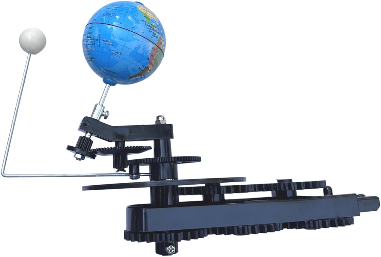 English Solar System Sun Earth Moon Orbital Model, Educational Planetarium Project Kit for Science Astronomy Teaching, Earth Moon Sun Rotation Model for Kids