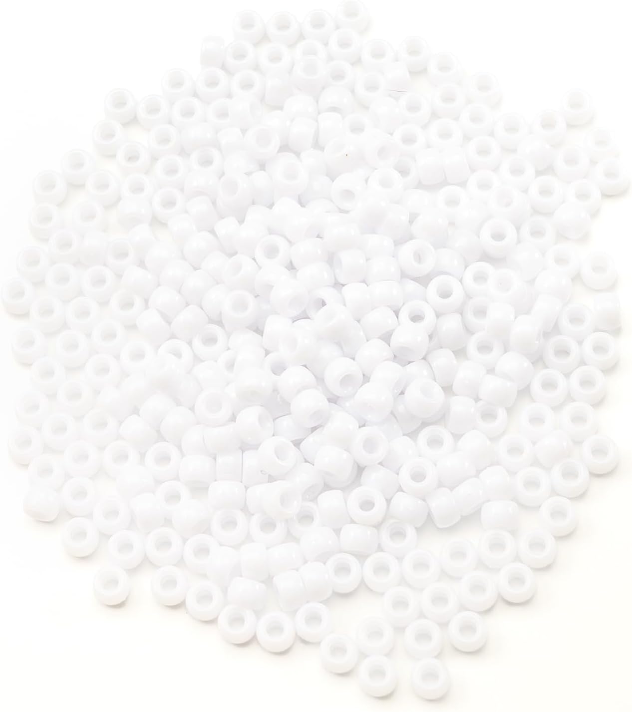 Gxueshan 1000 Pcs Acrylic Black Pony Beads 6x9mm Large Hole Pen Hair Kandi Beads Bulk for Friendship Bracelet Necklace Jewelry Making Earring Braiding Kit