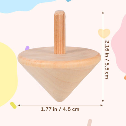 NUOBESTY 12Pcs Wood Spinning Tops, DIY Blank Painting Gyroscope Toy for Kids Art Crafts, Unfinished Hand Painted Spin Top Bulk for Classroom, Party Favors, Kindergarten Education