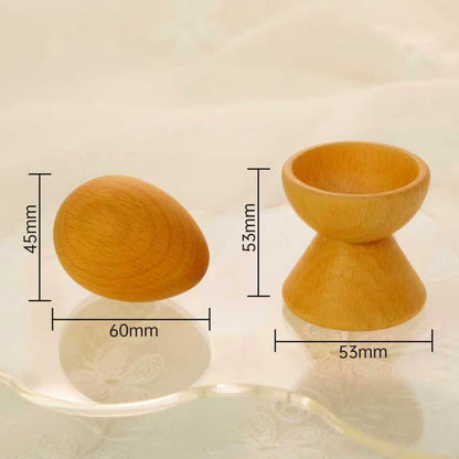 Wooden Egg and Cup Set, Montessori Educational Toy for Baby