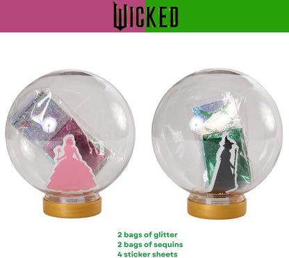Disney Frozen Snow Globe Kit, DIY Snow Globe, Includes 2 Globes, Glitter, Sequins, Stickers – Elsa and Anna