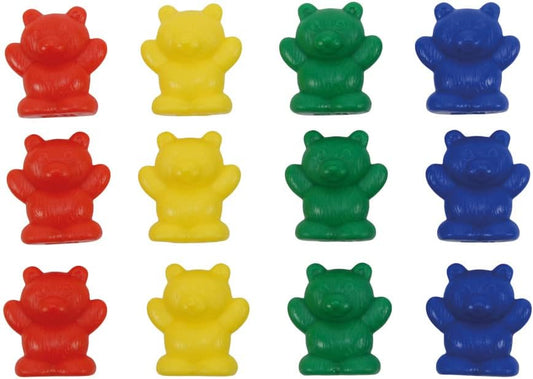 EAI Education Bear Counters: 4 Grams: 4 Colors - Set of 128 in a jar