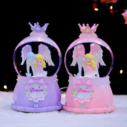 You're My Princess Snowflake Glass Globe, Unicorn Princess Snow Globe with Music, Snow Globe Gift for Girls Daughters Ladies Girlfriends, Automatic Snow Drift (4 * 6.3inch) (Pink)