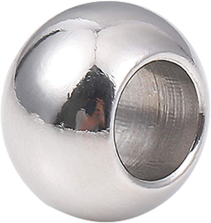 BEADIA Stainless Steel Spacer Beads 3x2.5mm Round Loose Charm Caps Beads for DIY Jewelry Making 100pcs with 1mm Hole