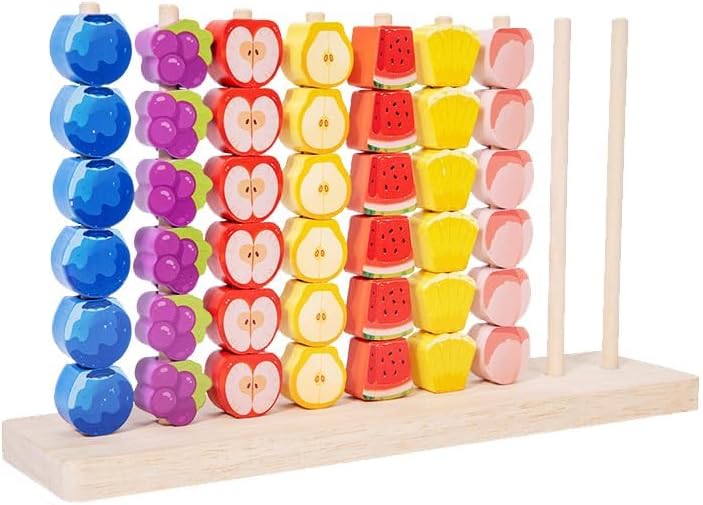 Color Matching Stacking Puzzle Game, 2026 New Wooden Color Match Challenge Game Fast Color Stack Challenge Ring Stack Puzzle with Racks and Rings, Tabletop Brain Teaser for Family Fun (A)