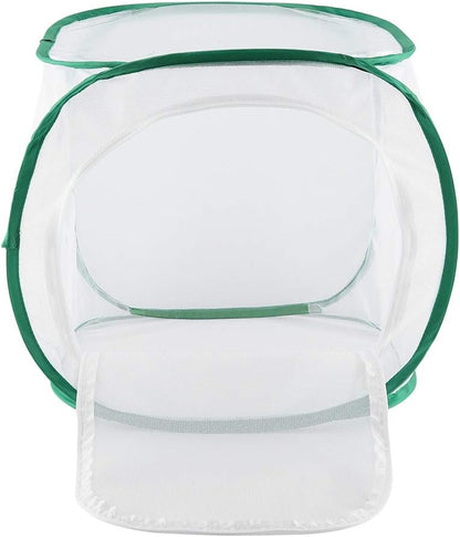 Foldable Butterfly Habitat, Butterfly Cage for Caterpillars, Create Farm, Enclosure for Breeding Soldier Fly, Dragonfly, or Housefly for Chicken and Reptile Feed (30 * 30 * 30cm)