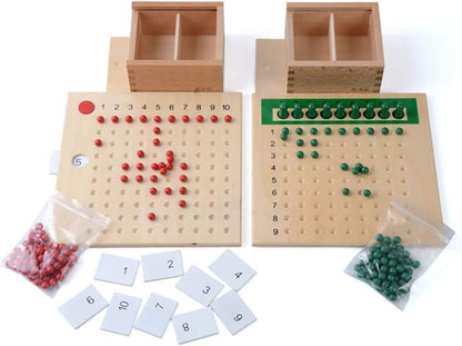 Yanhan Montessori Math Manipulatives Material Multiplication and Division Board Beads Early Teaching Aids