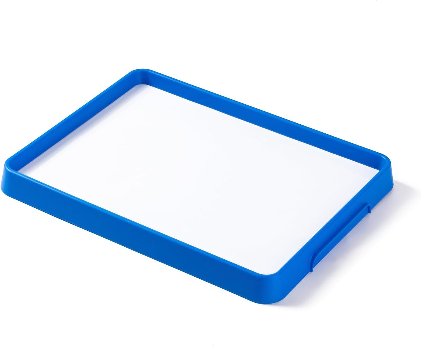 Magnetic Tray – Magnetic Whiteboard for Kids with Dry Erase Surface, Stackable Magnetic Dry Erase Activity Tray（Cyan）