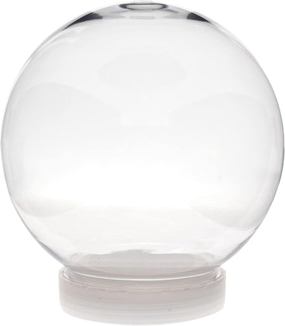 Creative Hobbies 5 Inch (130mm) DIY Snow Globe Water Globe - Clear Plastic with Screw Off Cap | Perfect for DIY Crafts and Customization