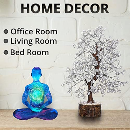 ANAYA AGATE 7 Chakra Healing Crystal Tree of Life Kit, Bracelet, Pendant, Necklace, Feng Shui Money Bonsai Tree, Positive Energy for Women, Mom, Sister and Housewarming Decoration