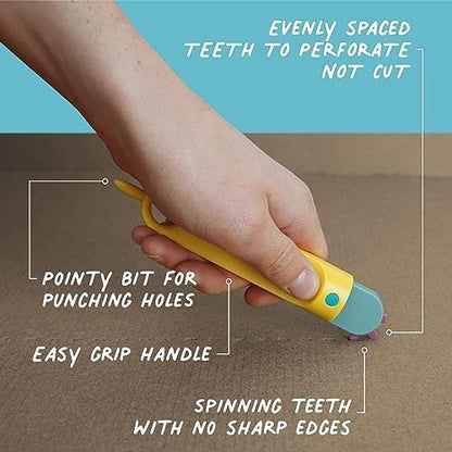 Makedo Discover | Upcycled Cardboard Construction Tool Kit in Small Toolbox (126 Pieces) | STEM + STEAM Educational Toys for at Home Play + Classroom Learning | Reusable Tools for Boys & Girls Age 5+