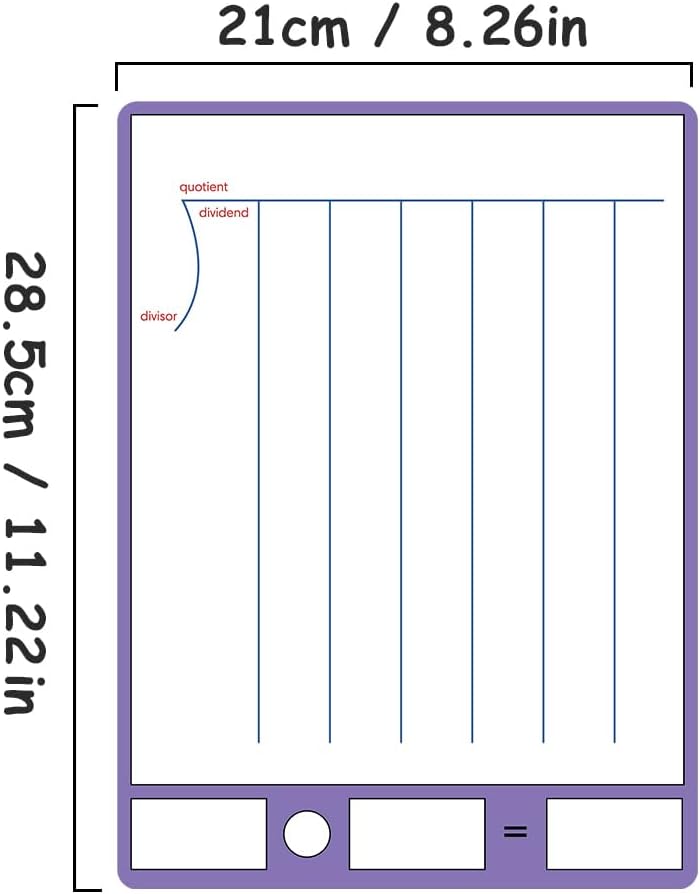 Lachilly Double Sided Dry Erase Handwriting Practice Boards Fractions Learning Place Value from Billions to Decimal Numbers Math Grid Manipulative Lapboard for Students
