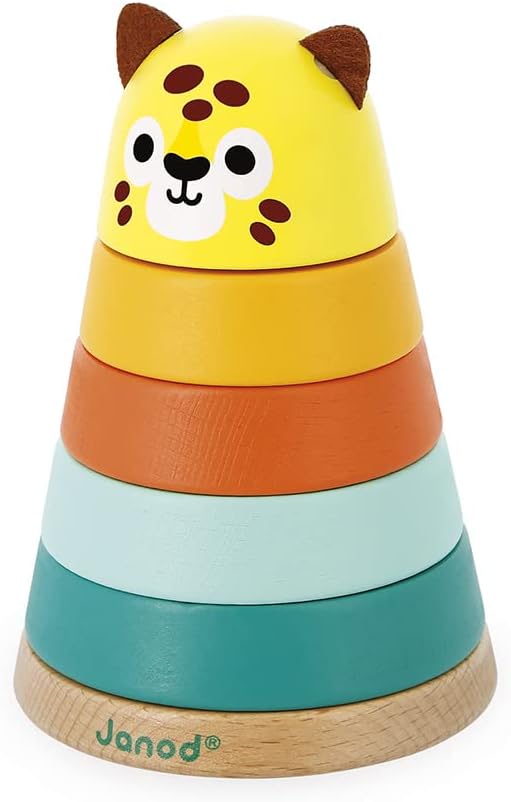 Janod Baby Forest Fox Wood Stacker - Ages 1+ - J08014