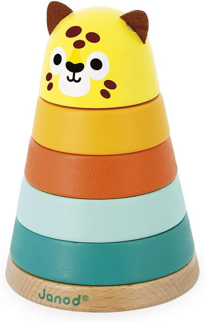 Janod Baby Forest Fox Wood Stacker - Ages 1+ - J08014