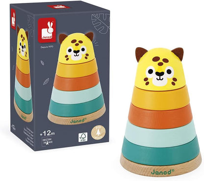 Janod Baby Forest Fox Wood Stacker - Ages 1+ - J08014