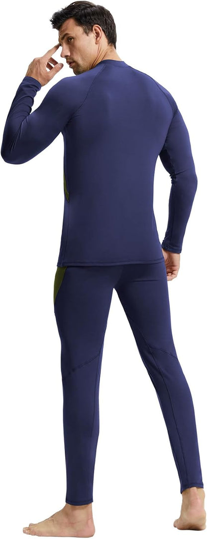 CL convallaria Thermal Underwear Long Johns Set Mens Winter Gift Hunting Gear Sport Base Layer Bottom Top - Colors B