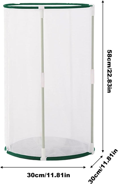 Butterfly Enclosure - Zipper Mesh Cage Terrarium, Foldable Caterpillar Butterfly Growing House, Breathable Habitat | Heavy Duty Outdoor Cages for Garden Yard Patio Balcony Lawn | Safe Portable Nature