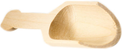 Perfectware PW Scoop 4-10 Mini Wooden Scoops, 0.25" Height, 0.25" Width, 4" Length (Pack of 10), Small,Beige