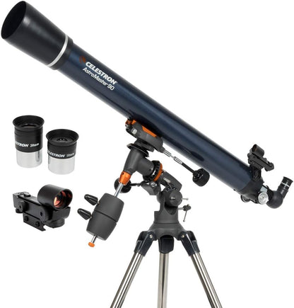 Celestron – AstroMaster 70AZ Telescope – Refractor Telescope – Fully-Coated Glass Optics – Adjustable-Height Tripod – Bonus Astronomy Software Package