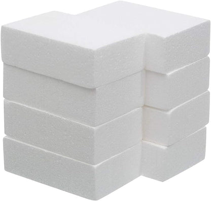 Crafare Craft Foam Blocks 10X10X4 Inch Polystyrene Squares Foam Block for Crafting for Arts School Projects Sculptures Floral Arrangements Modeling and Centerpieces