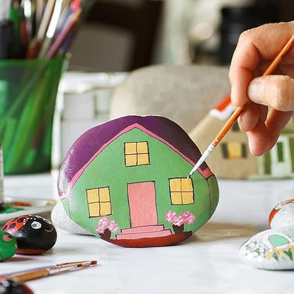 River Rocks for Painting 45 Pcs Large 2-3 Inch Flat Smooth Painting Stones Craft Rock to Paint for Kids Crafts Painting Bulk