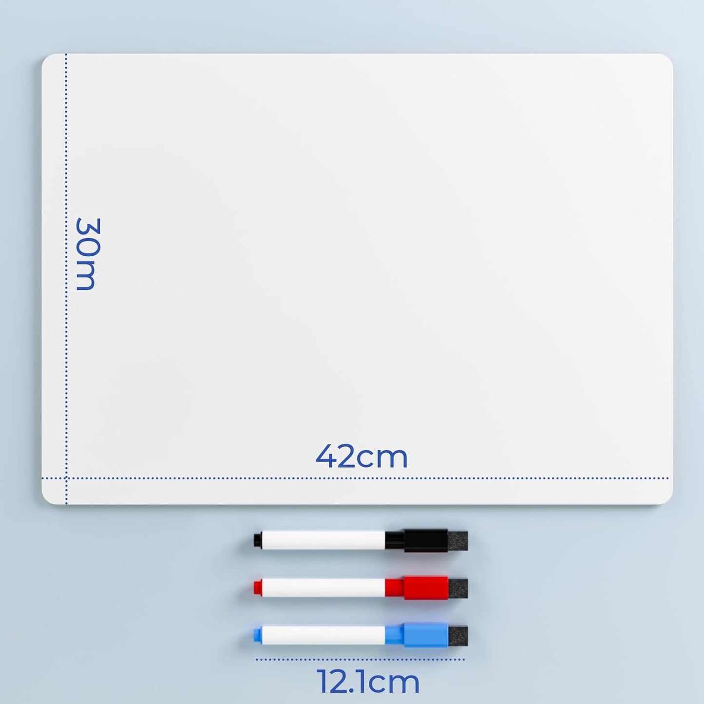 Nicpro Dry Erase Board with Lines 12 x 16 in, 2 Pack Kid Double Sided Lined White Board Dry Erase with 8 Pens, 2 Eraser, Small Learning Whiteboards for Kids, Students, Homeschool Essentials Supplies