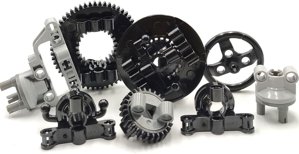 dspitwod MOC Technical Wheels Connectors Rack Gear Car Suspension Building Brick Accessories Pieces Sets STEM Learning Kits Engineering Toy Gift for Kids …