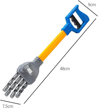 Robotic Claw Litter Picker Toy Hand Grabber Tool for Kids Hand Eye Coordination Training and Fun Games- L Blue