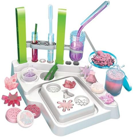 Thames & Kosmos Ooze Labs Colorful Crystal Lab STEM Experiment Kit & Lab Setup | Awesome Geometric Crystals, Dazzling Displays, with 11 Shiny, Sparkly, Safe Experiments | Stickers to Decorate Your Lab