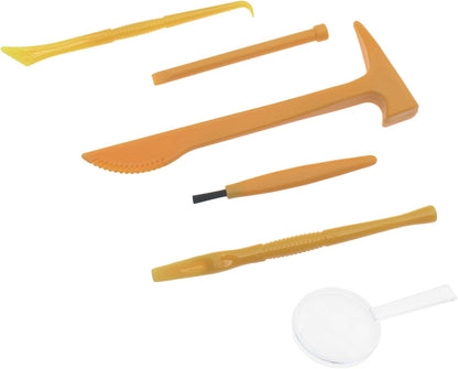 1 Set Dig Tool Set Plastic Dino Fossils Dig Kit Archaeological Excavation Tools for Archaeological Games or Excavation Experiment Courses