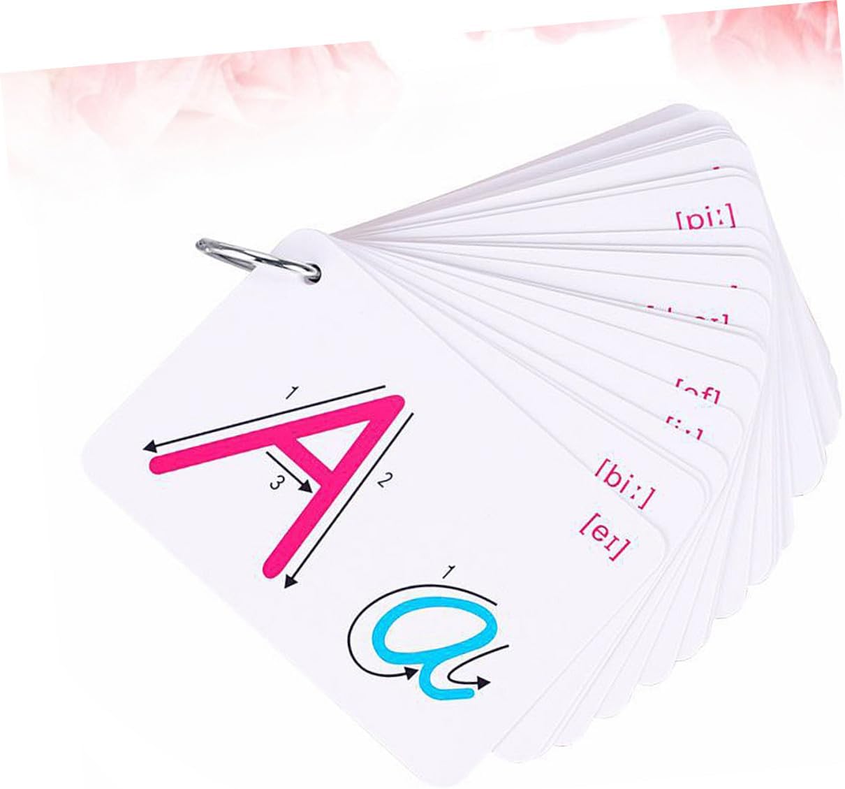 Vaguelly 2 Sets Colorful Double-Sided English Letter Cards Educational Spelling Flashcards for Boys and Classroom Learning Portable Vocabulary Building