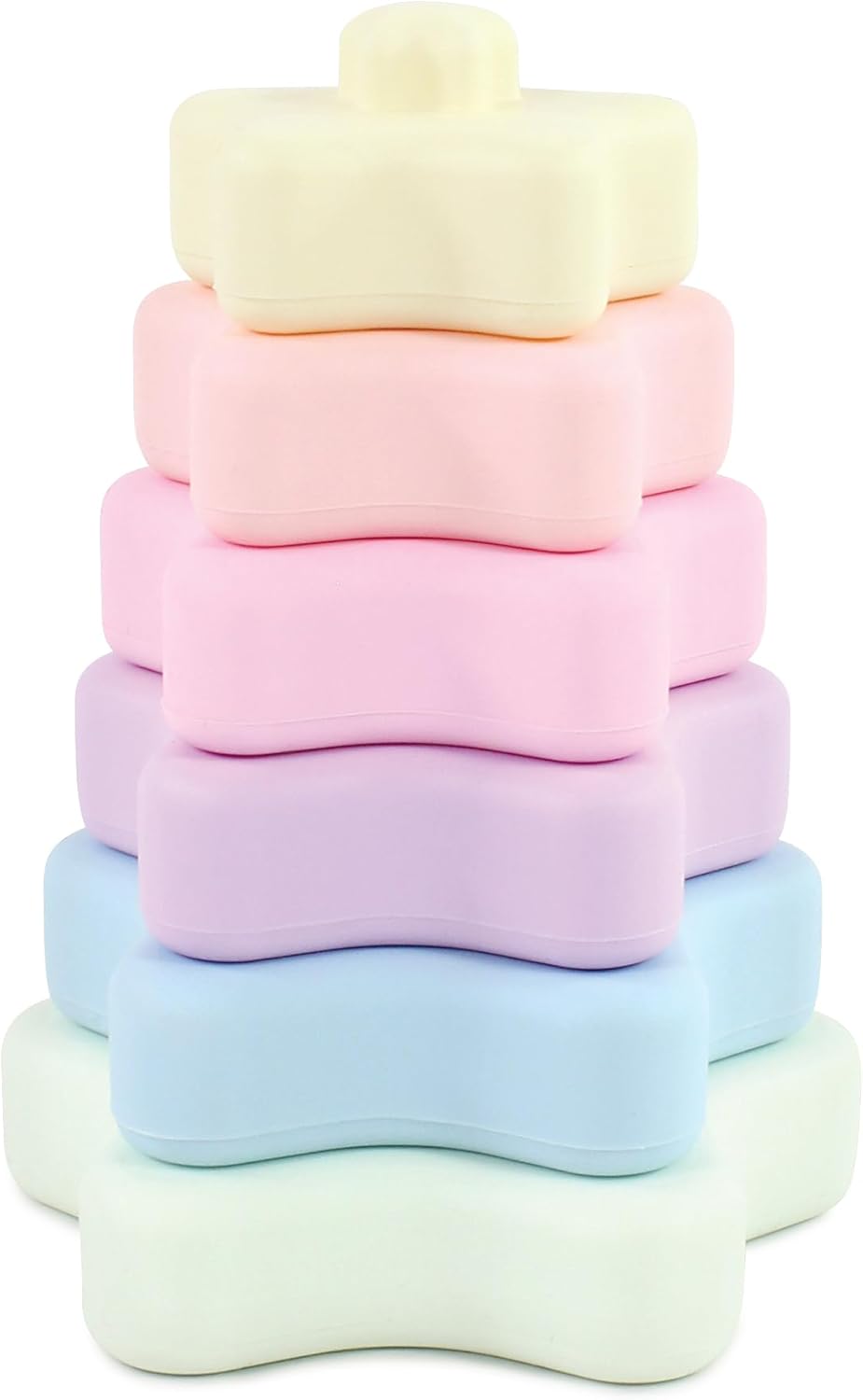 Hudson Baby Silicone Stacking Toy, Rocket, One Size