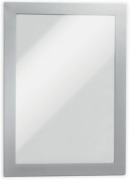 Durable Duraframe Self Adhesive Magnetic Sign Holder in Half Letter-Size 5.5" x 8.5" Inches - Black Frame - Pack of 2