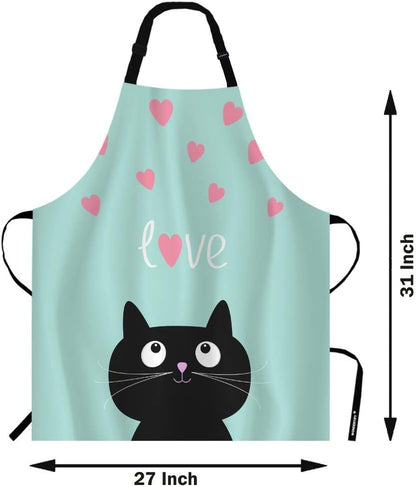 WONDERTIFY Science Education Sketch Apron,Laboratory Chemistry Book Equation Loupe Beaker Flask Glass Bib Apron with Adjustable Neck for Men Women,Suitable for Kitchen Cooking Chef Grill Bistro Apron