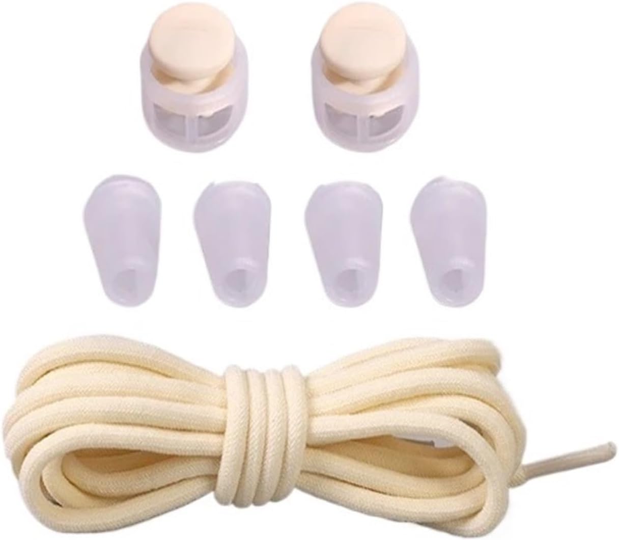 Lazy Bread Lace Buckle Elastic Shoelaces Round Locking No Tie Shoe Laces Kids Adult Rubber Sneakers Shoelace