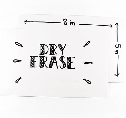 Dry Erase Index Cards – 45pcs Laminated 3x5" Cards Blank w/Box – Reusable Dry Erase Note Cards for School, Work, Housework, To Do Lists – Practical Index Card Sheets – 3 x 5-inch