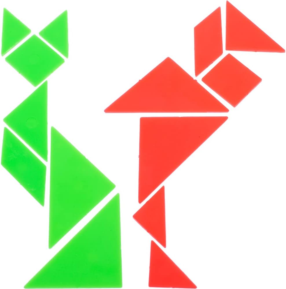 Small Plastic Tangrams, Set of 12