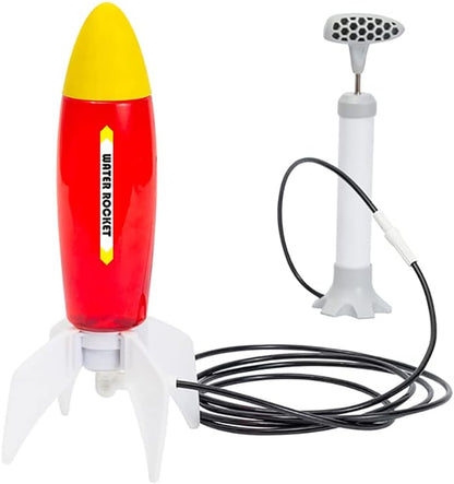 PLAYSTEM Outdoor Water Powered Rocket Physics Learning Set-with Tail, Body and Pump DIY Rocket Science Experiment Kit- Space STEM Outdoor Toys Gift for Kids,Teens, Boys & Girls