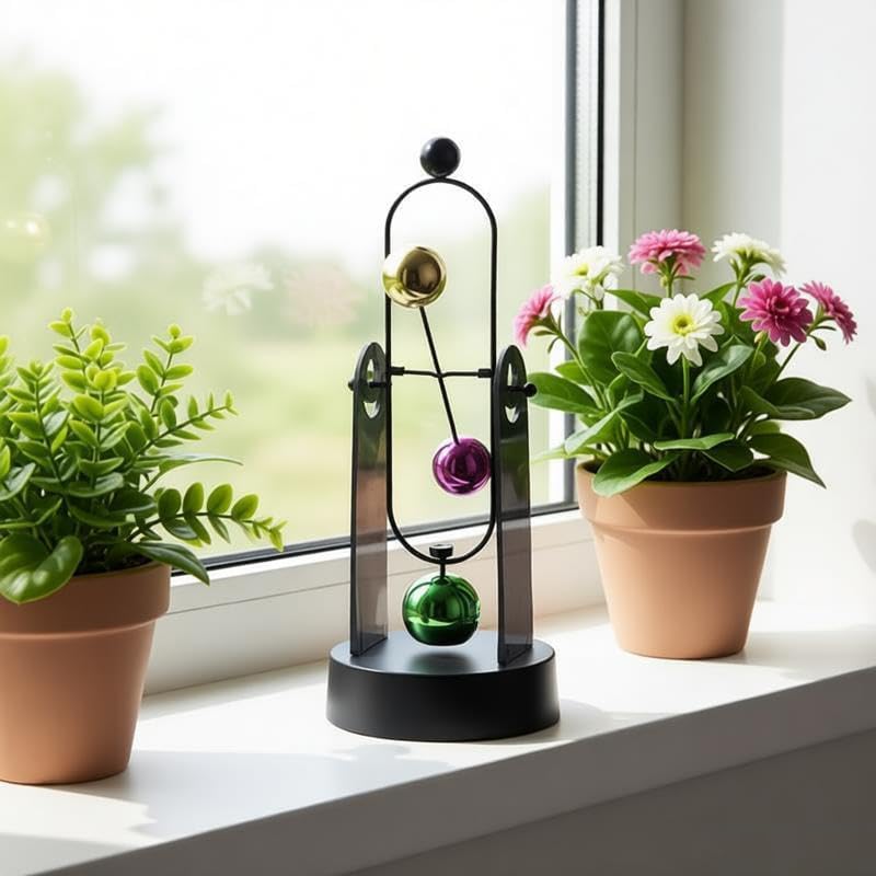 Perpetual Motion Kinetic Art Swing Physics Mechanics Balance Physics Desk Home Decor FN29